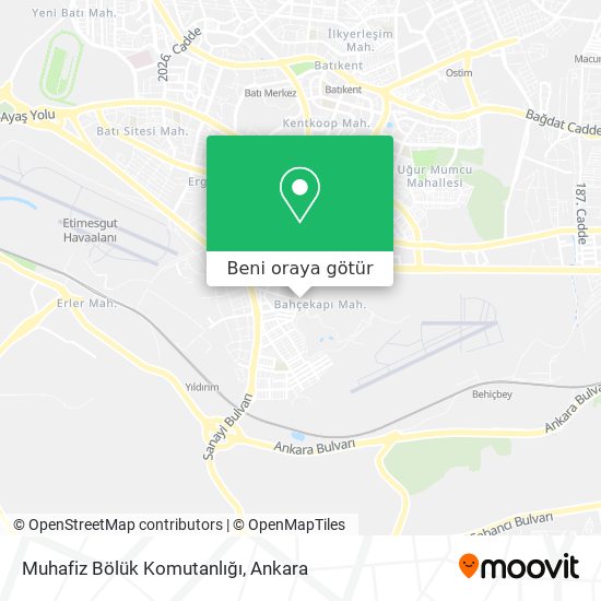 Muhafiz Bölük Komutanlığı harita