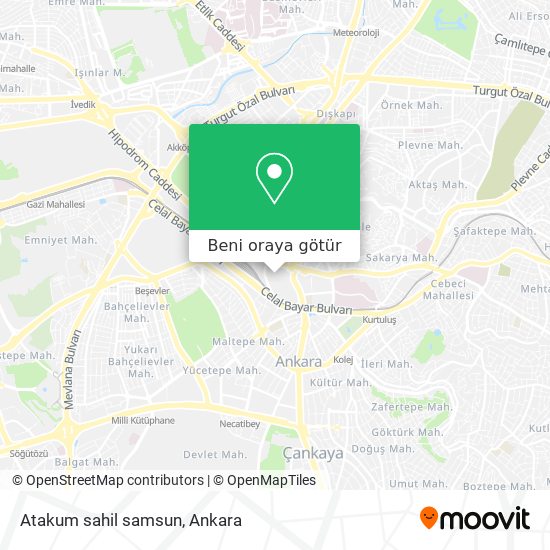 Atakum sahil samsun harita