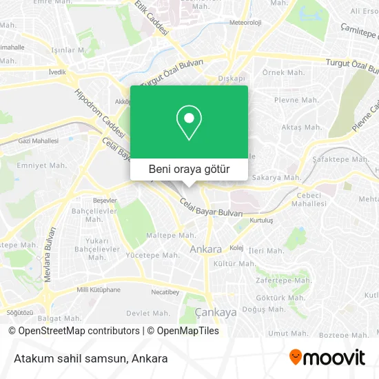 Atakum sahil samsun harita