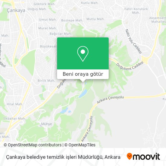 Çankaya belediye temizlik işleri Müdürlüğü harita