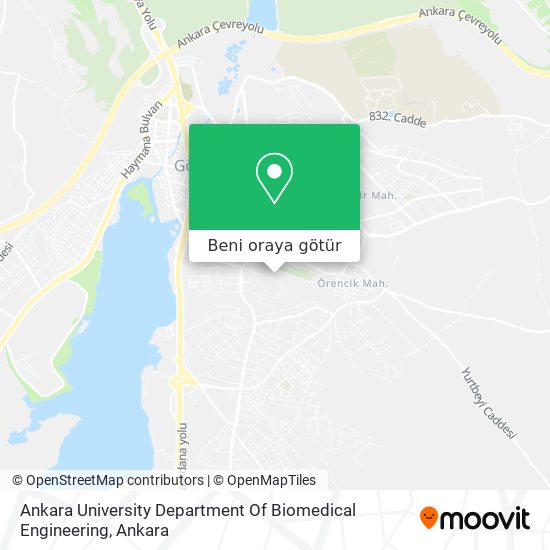 Ankara University Department Of Biomedical Engineering harita