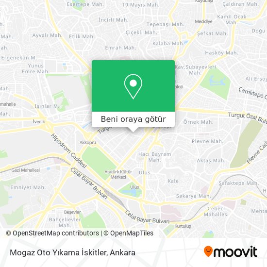 Mogaz Oto Yıkama İskitler harita