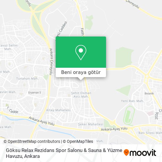 Göksu Relax Rezidans Spor Salonu & Sauna & Yüzme Havuzu harita