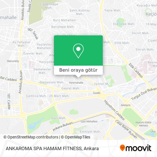 ANKAROMA SPA HAMAM FİTNESS harita