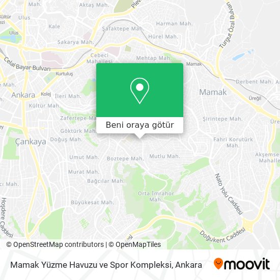 Mamak Yüzme Havuzu ve Spor Kompleksi harita