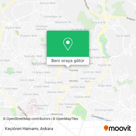 Keçiören Hamamı harita