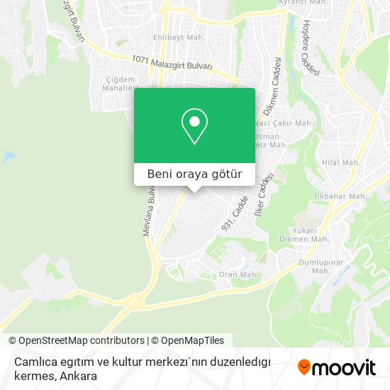 Camlıca egıtım ve kultur merkezı`nın duzenledıgı kermes harita