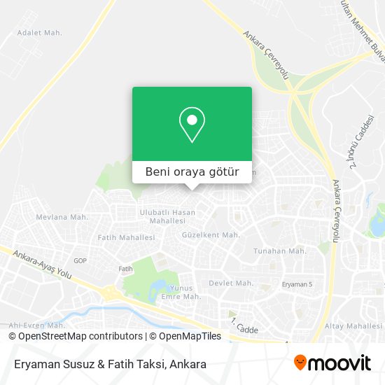 Eryaman Susuz & Fatih Taksi harita