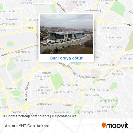 Ankara YHT Garı harita