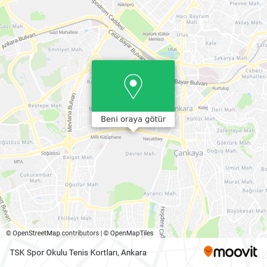 TSK Spor Okulu Tenis Kortları harita