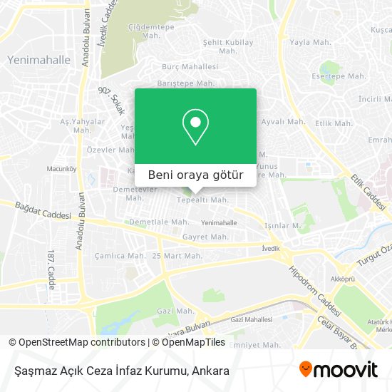 Şaşmaz Açık Ceza İnfaz Kurumu harita
