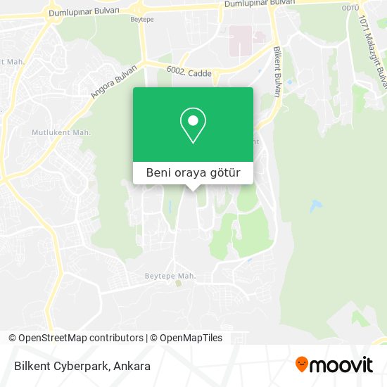 Bilkent Cyberpark harita