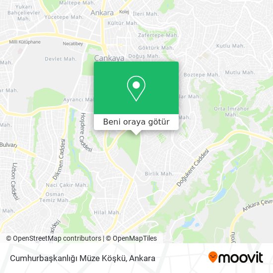Cumhurbaşkanlığı Müze Köşkü harita