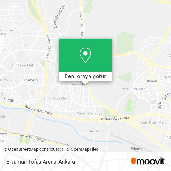 Eryaman Tofaş Arena harita