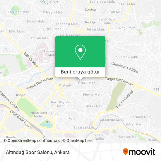 Altındağ Spor Salonu harita