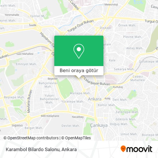Karambol Bilardo Salonu harita