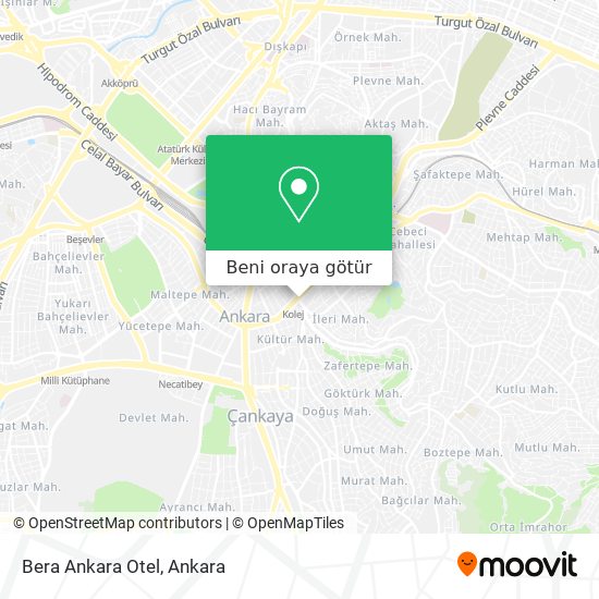 Bera Ankara Otel harita