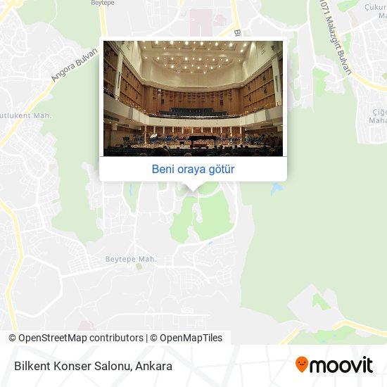 Bilkent Konser Salonu harita