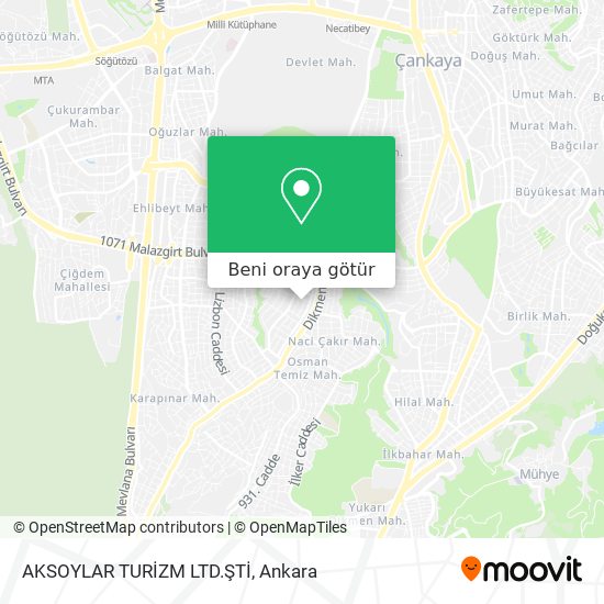 AKSOYLAR TURİZM LTD.ŞTİ harita