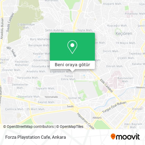 Forza Playstation Cafe harita