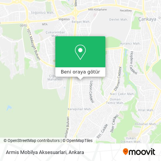 Armis Mobilya Aksesuarlari harita