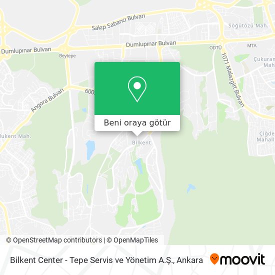 Bilkent Center - Tepe Servis ve Yönetim A.Ş. harita