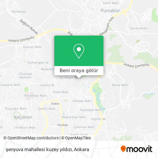 şenyuva mahallesi kuzey yıldızı harita