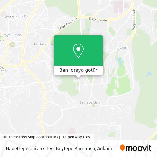 Hacettepe Üniversitesi Beytepe Kampüsü harita