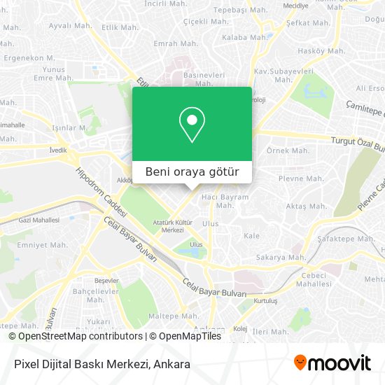 Pixel Dijital Baskı Merkezi harita