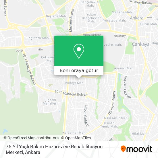 75.Yıl Yaşlı Bakım Huzurevi ve Rehabilitasyon Merkezi harita