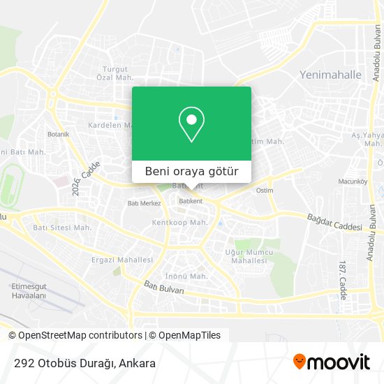 292 Otobüs Durağı harita