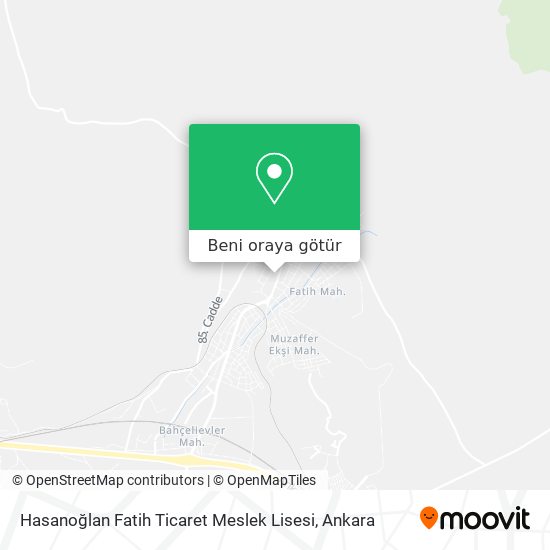 Hasanoğlan Fatih Ticaret Meslek Lisesi harita