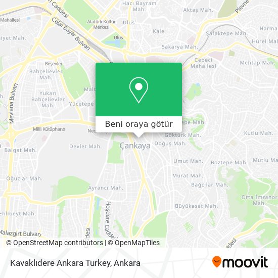 Kavaklıdere Ankara Turkey harita