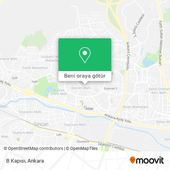B Kapısı harita