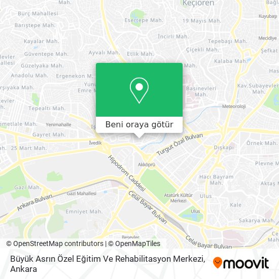Büyük Asrın Özel Eğitim Ve Rehabilitasyon Merkezi harita