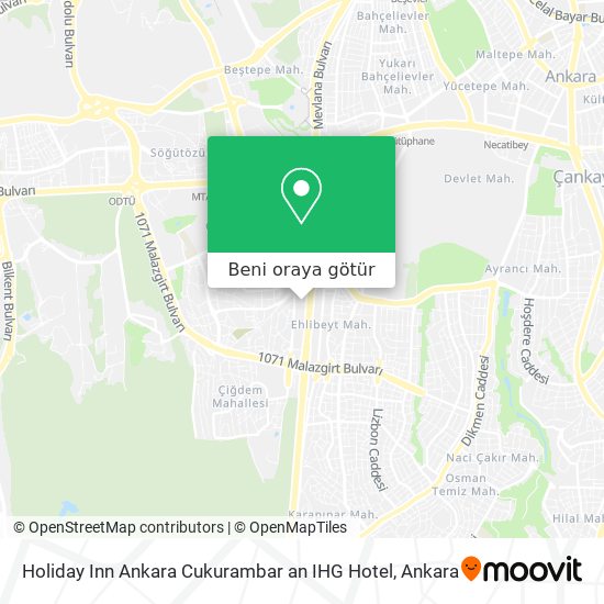 Holiday Inn Ankara Cukurambar an IHG Hotel harita