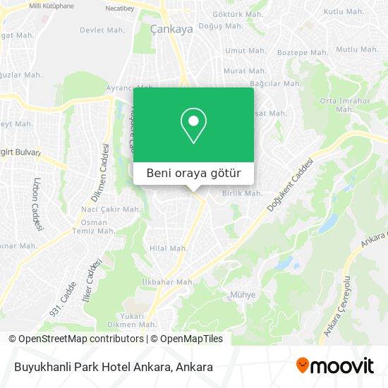 Buyukhanli Park Hotel Ankara harita