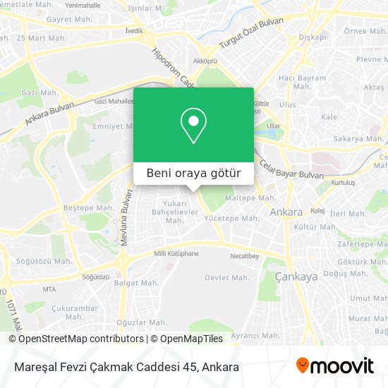 Mareşal Fevzi Çakmak Caddesi 45 harita