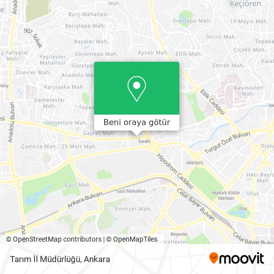 Tarım İl Müdürlüğü harita