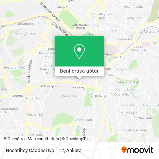 Necatibey Caddesi No:112 harita