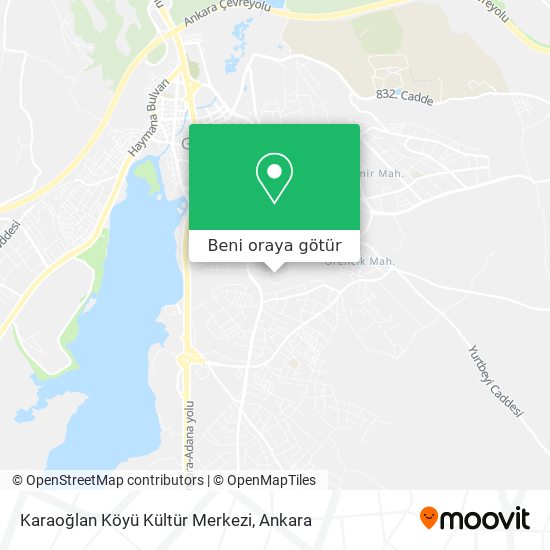 Karaoğlan Köyü Kültür Merkezi harita