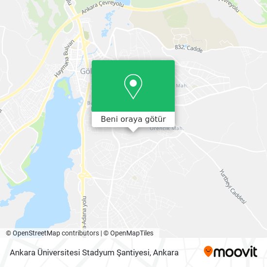 Ankara Üniversitesi Stadyum Şantiyesi harita