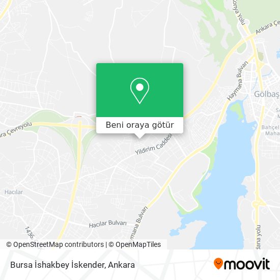 Bursa İshakbey İskender harita