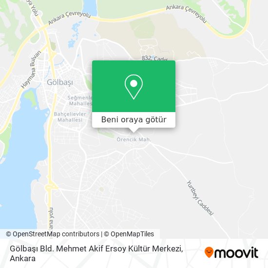 Gölbaşı Bld. Mehmet Akif Ersoy Kültür Merkezi harita