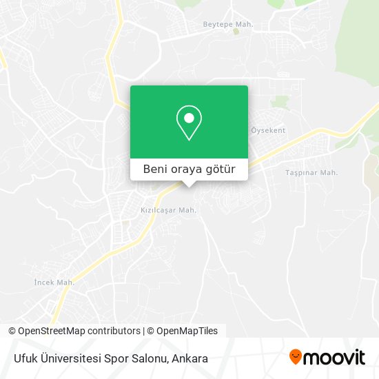 Ufuk Üniversitesi Spor Salonu harita