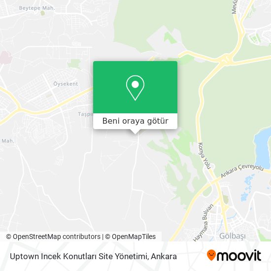 Uptown Incek Konutları Site Yönetimi harita