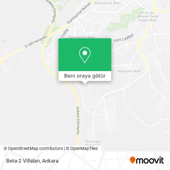 Beta-2 Villaları harita