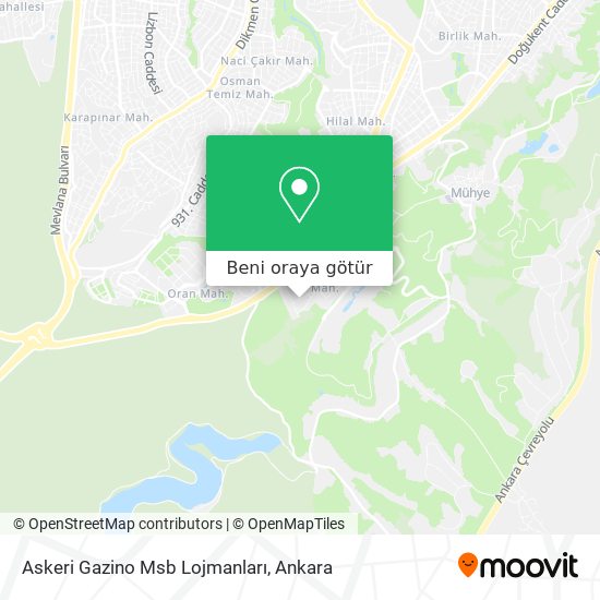 Askeri Gazino Msb Lojmanları harita