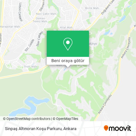 Sinpaş Altınoran Koşu Parkuru harita