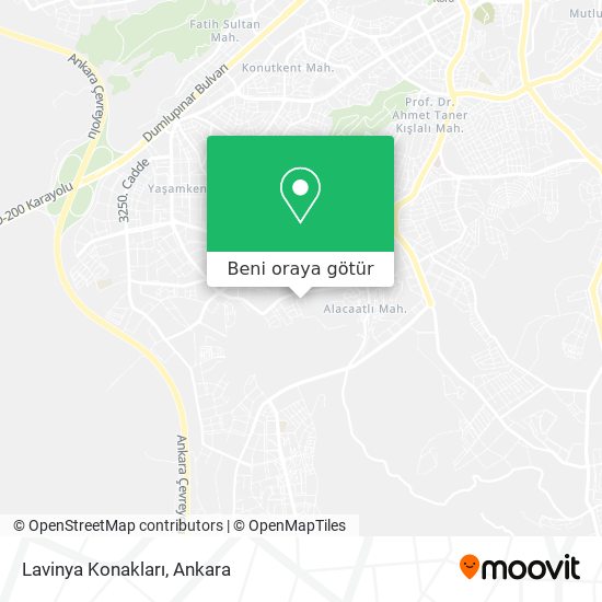 Lavinya Konakları harita